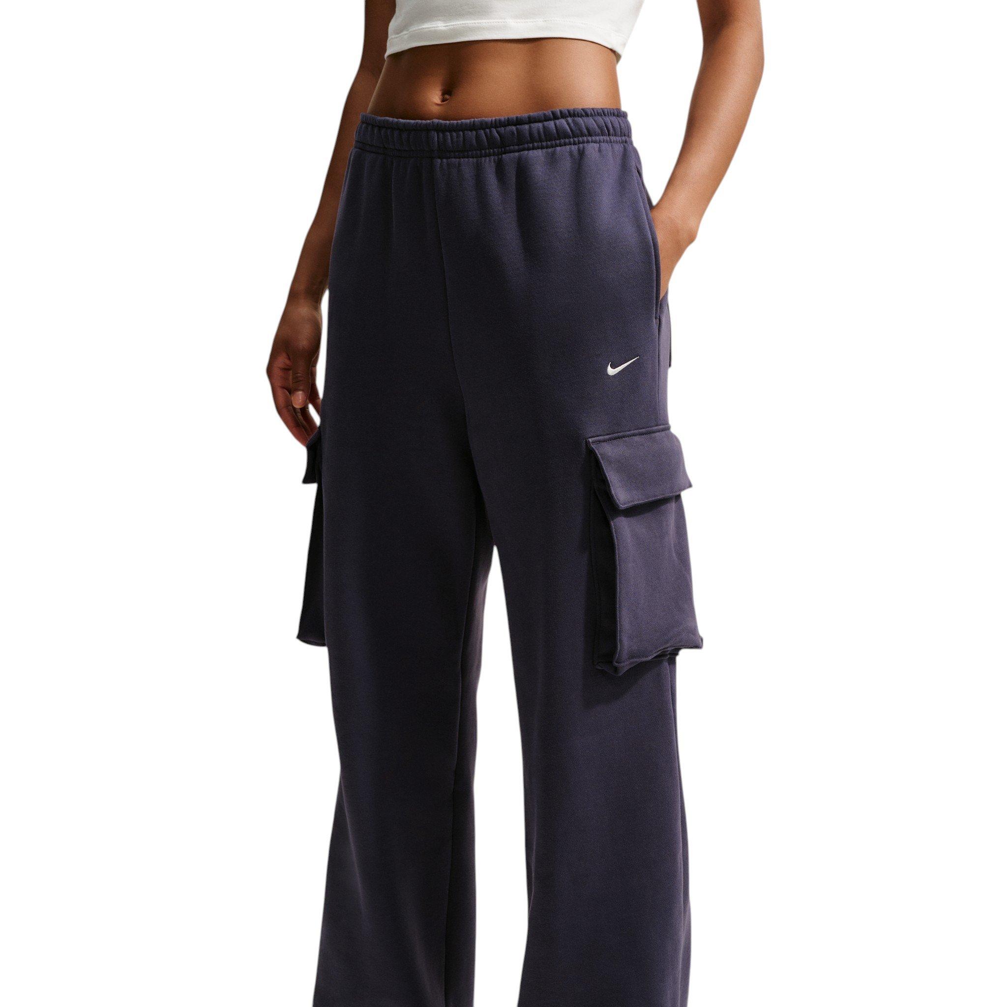 Nike Women's Studio Fleece Med Weight Oversized High-Rise Cargo Pants - Gridiron - GRIDIRON